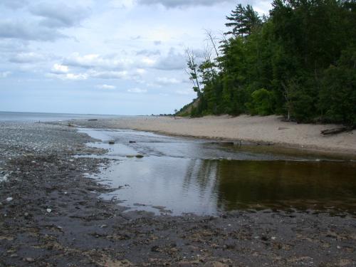 River from the falls feeding into Lake Superior.