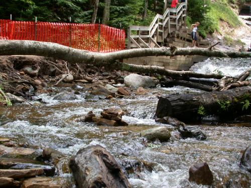 Bottom of the falls showing lots of erosion.