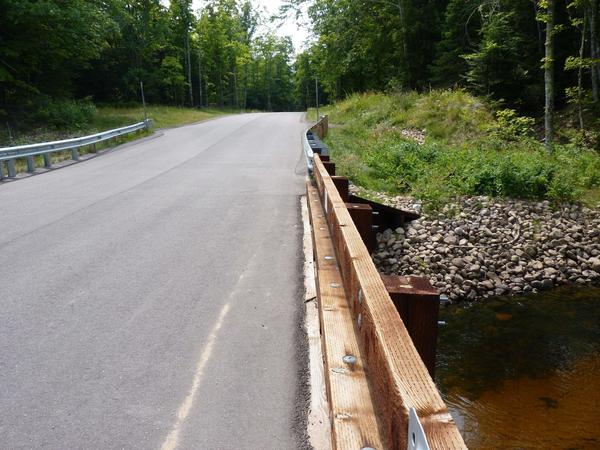 Fancy bridge along Old Seney.