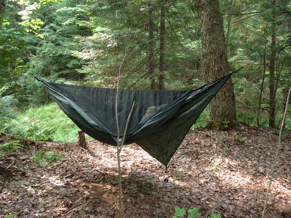 Hammock set up for my stay.