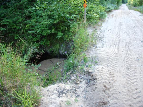 Eroding culvert near the Cabin. It gets worse every year.