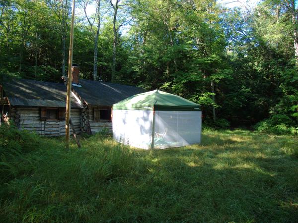 Screened in canopy set up where there should be a screened in porch ....