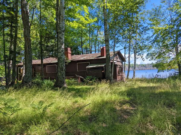 The camp on Mitchell Lake. It has seen better days.