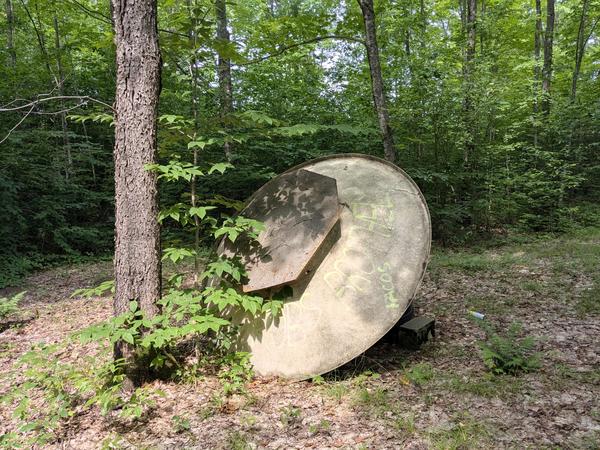 An odd deer blind (?) near Camp Harding.