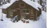 Me shoveling the back door