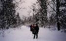 Matt, Amelia, and Jon
	  skiing