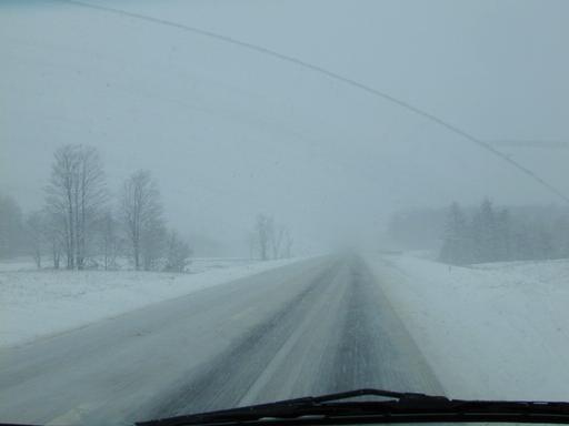 Driving on I-75 near Gaylord.