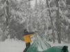 Matt shooting at some snowflakes (or the target I guess).