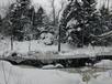 River behind the cabin.