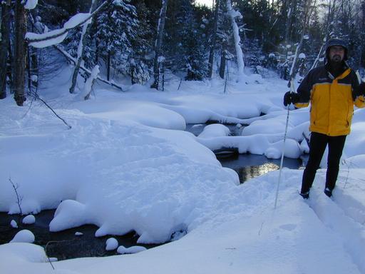 Matt after successfully crossing the river.