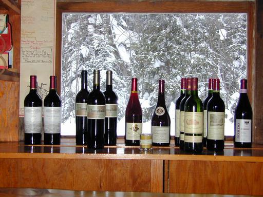 The wine we brought up.