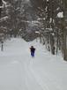 Vittoria and Amelia skiing.