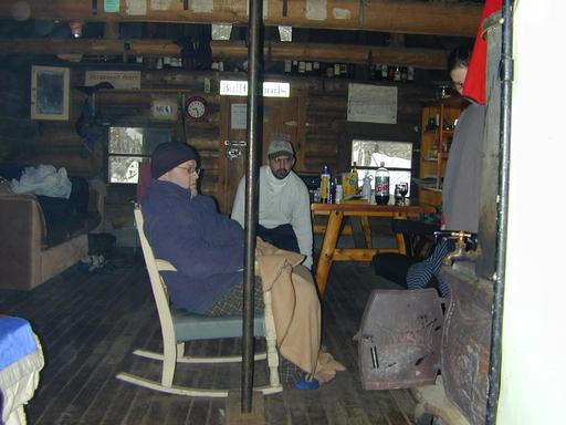 Jon, Matt, and Amelia mesmerized by the fire.