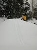 Matt climbing a steep hill.