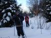 Jon and Amelia skiing.