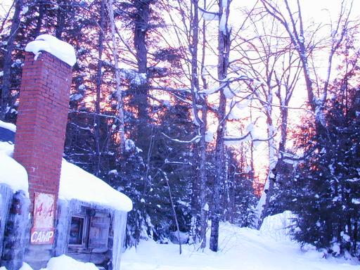 Sunset at the cabin.