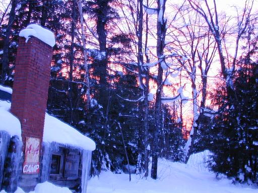 Sunset at the cabin.