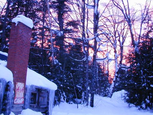 Sunset at the cabin.