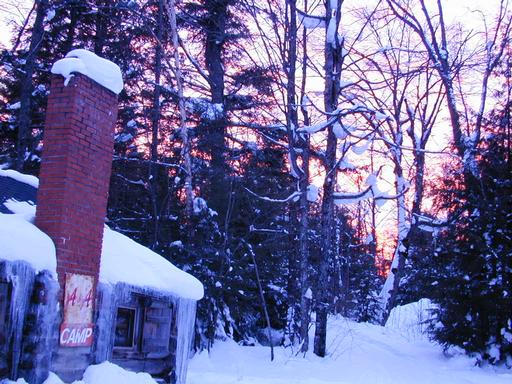 Sunset at the cabin.