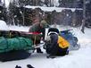 Jon and Matt hooking up the sled with Matt's gear.