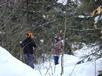 Amelia and Jon snowshoeing.