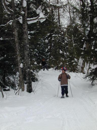 Jon and Amelia snowshoeing.