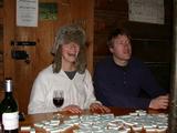 Vittoria (with the nice hat) and Bill playing dominoes.