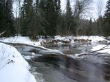 River north of cabin.