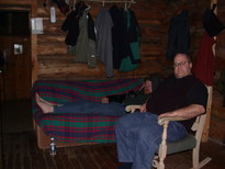 Jon, Bill, and Szoci relaxing before dinner.