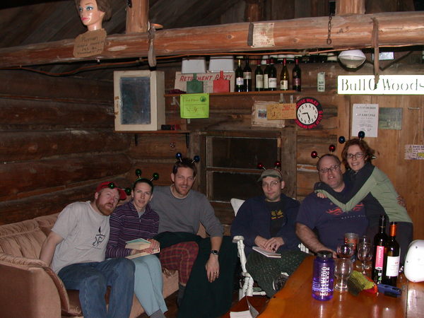 Bill, Katie, John, me, Jon, and Amelia ready for the New
		  Year's celebration.