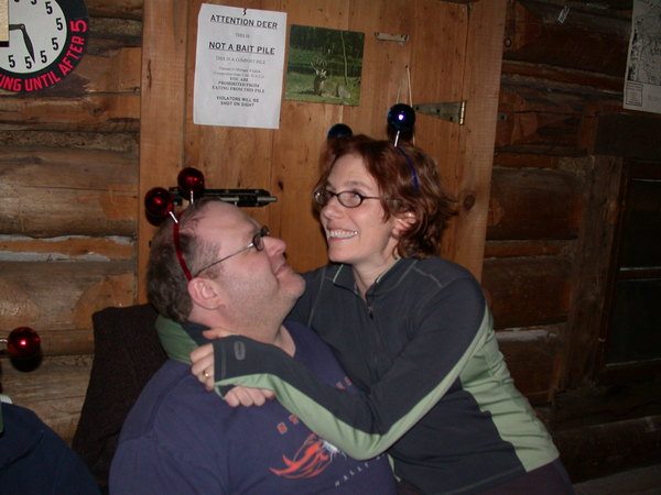 Jon and Amelia ready for the New Year's celebration.