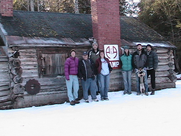 All of us outside the cabin just before leaving.