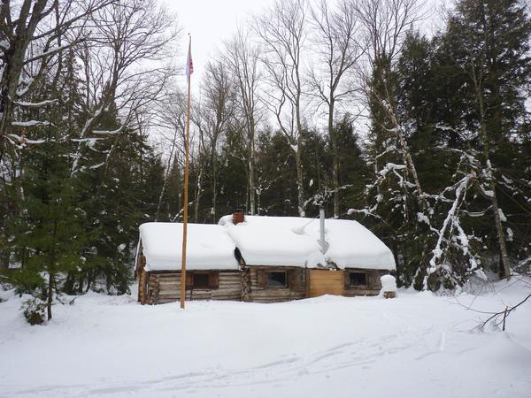 Flag flying over the Cabin on Christmas day.