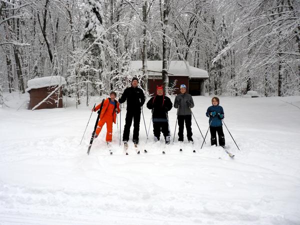 Frankie, Bill, Jon, Amelia, and Teddy by the Lucky Buck.