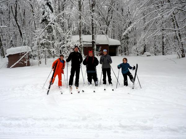 Frankie, Bill, Jon, Amelia, and Teddy by the Lucky Buck.