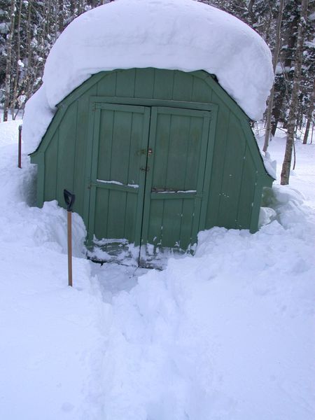 The storage shed.