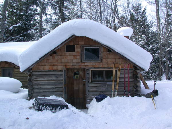 The kitchen entrance to the cabin.