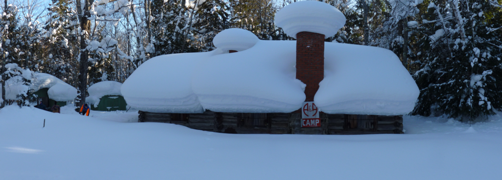 Panorama of the Cabin before we dug it out and opened it up.