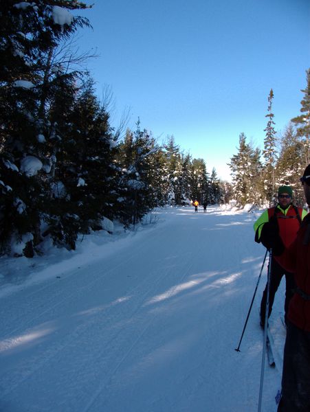 Cross country sking along McCloud Grade.