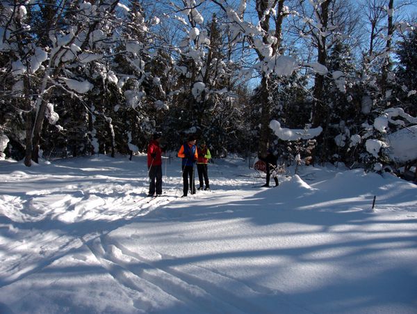 Paul, Ed, Doug, and Jon heading out on another cross country ski trip.