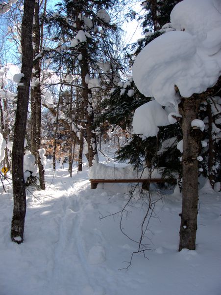 Usual site of the shooting range buried in snow.