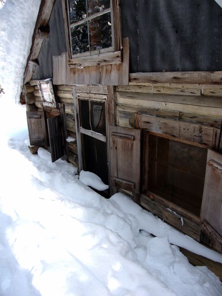 Close up of the front door and windows.