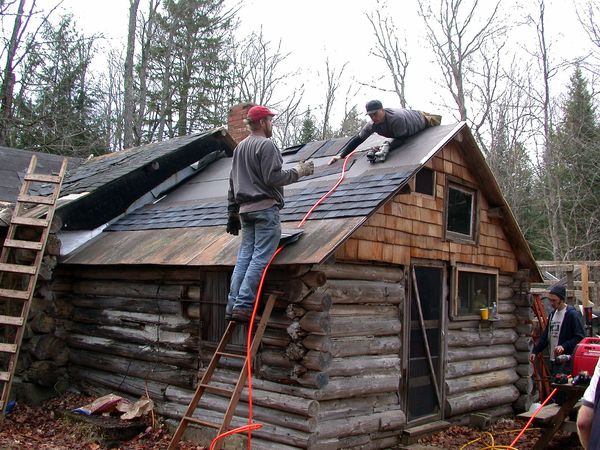 New shingles going up on the kitchen roof.