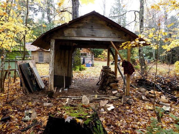 Woodshed cleaned out (from the back).