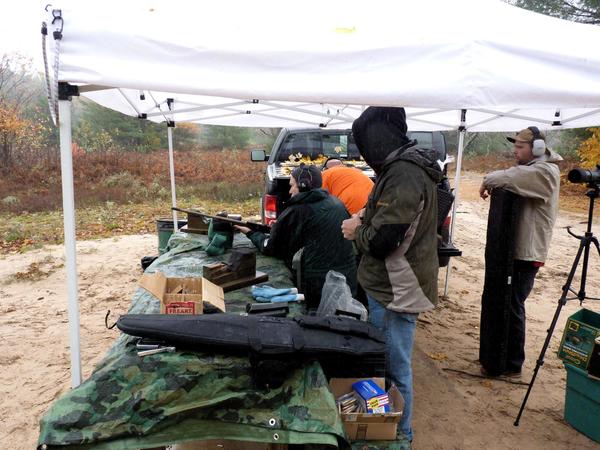 Shooting at the rifle range.