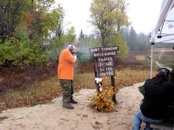 Ted shooting at the rifle range.