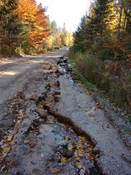 Erosion canal along McCloud Grade.