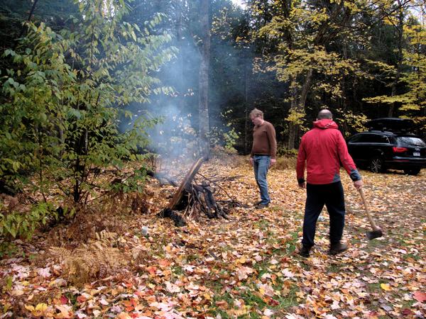 Bill overseeing the eginning of the perennial fire.