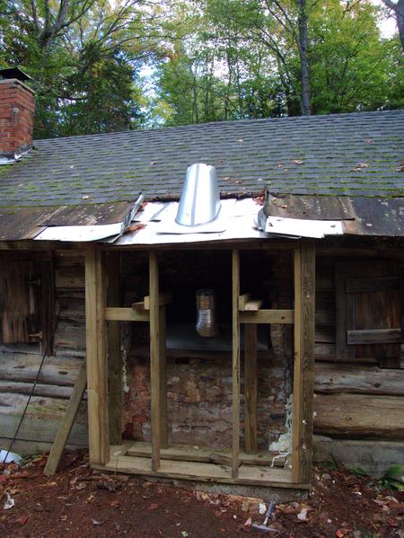 Prepared for attaching the insulated pipe for the smoke stack.