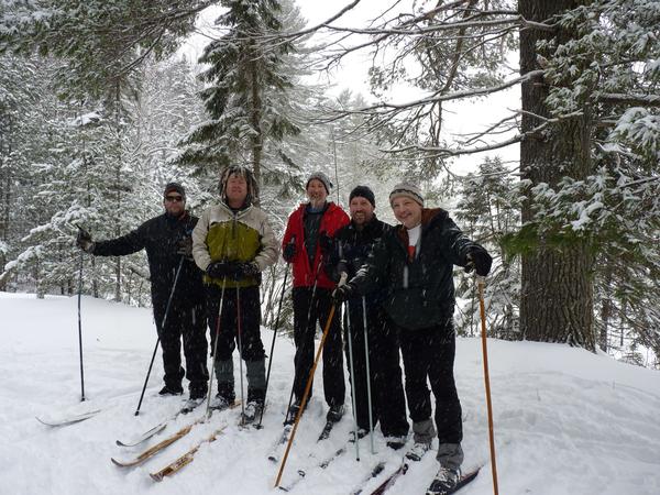 All of the guys (except Jon) at the big tree by the Barfield lakes.